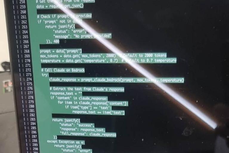 Code on a laptop screen